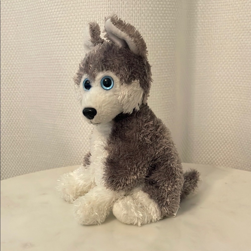 Ty Plush blue eye Husky Dog sledder